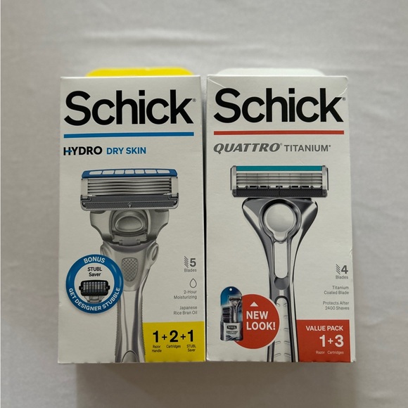 Men’s Schick Hydro & Quattro Razors 2 package bundle New Factory Sealed - Picture 13 of 13